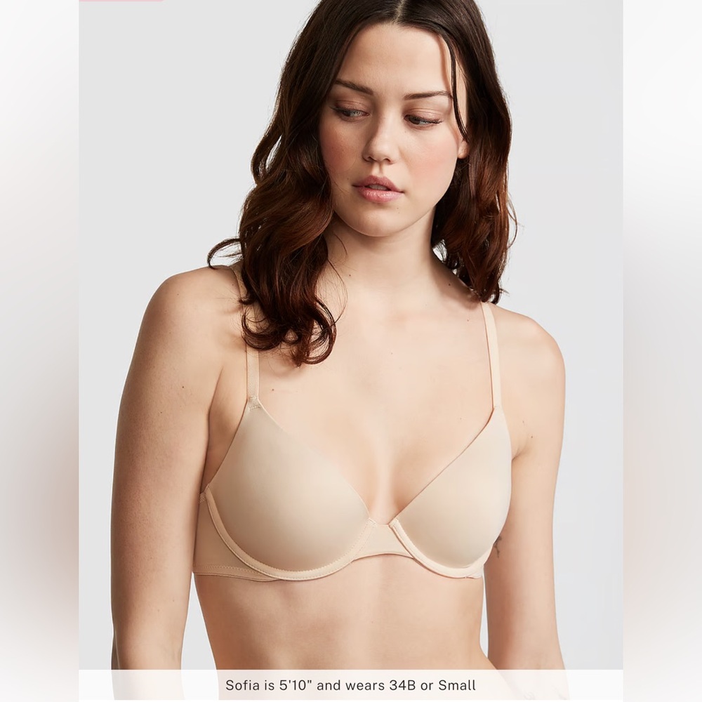 PINK Victoria secret WEAR EVERYWHERE LIGHTLY LINED T-SHIRT BRA 34B